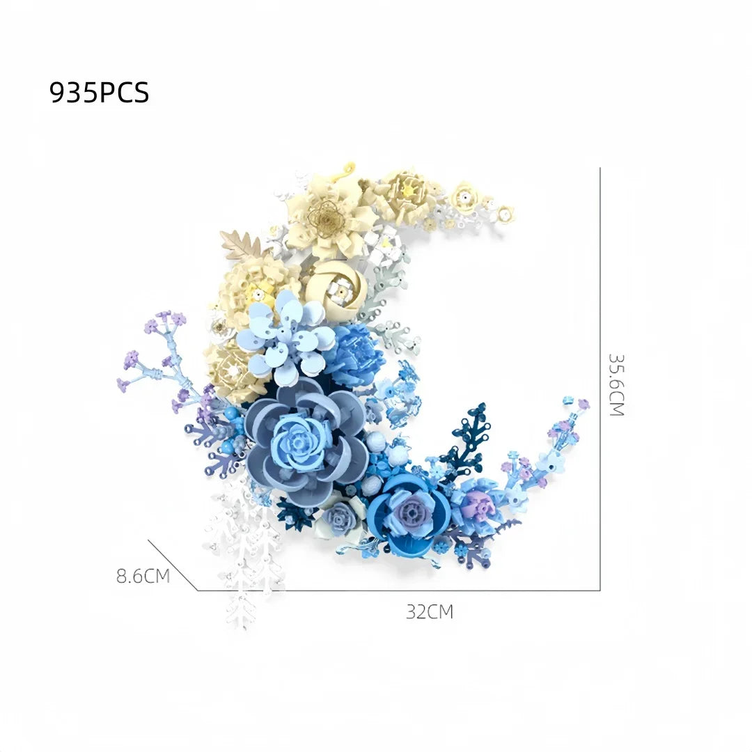 KNEW BUILT Stereo 3D Sunflower Frame Ornament Building Blocks Creative Decor