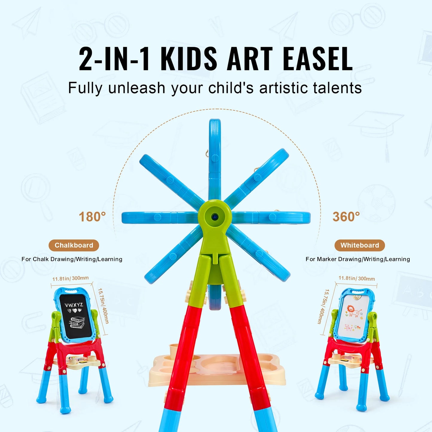 Magnetic Drawing Board Easel For Kids Educational Toy