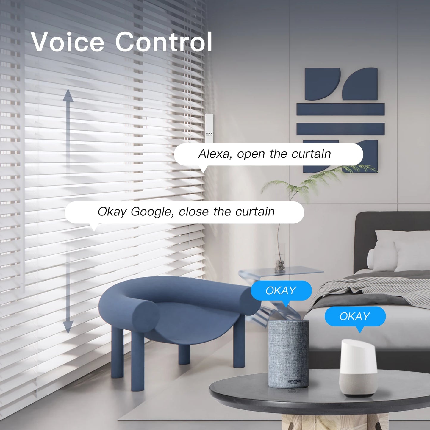 MOES Tuya Smart Motor Electric Chain Roller Blinds Kit