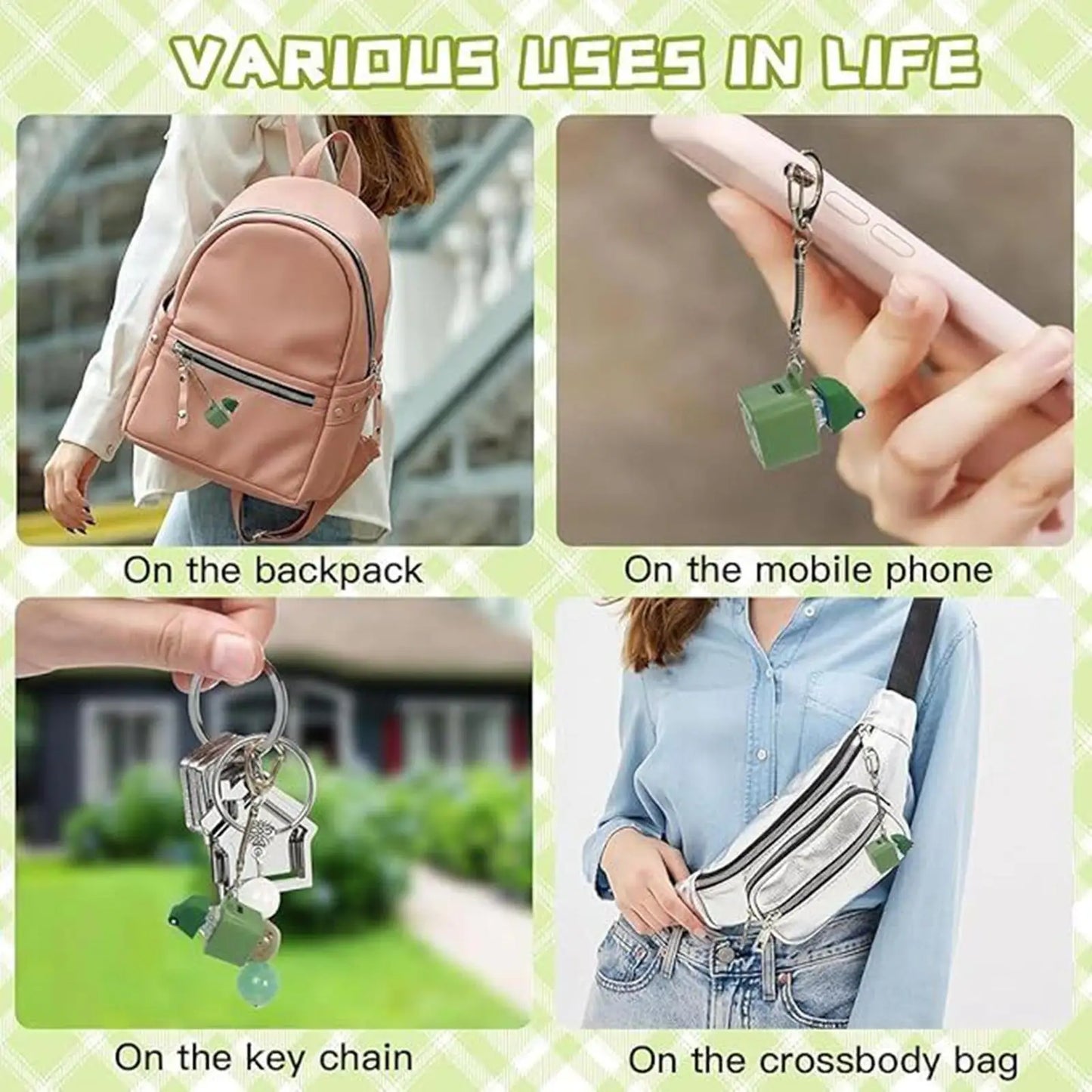 Funny Croaking Frog Keychain Rechargeable Keyboard Fidget Clicker Led Light