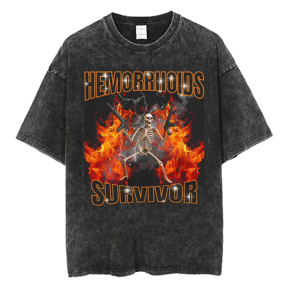 DshztoomaCN Autism Skeleton Meme T Shirt Men Women Harajuku Gothic