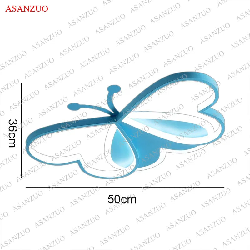 ASANZUO Butterfly Ceiling Light LED For Living Room Bedroom Study