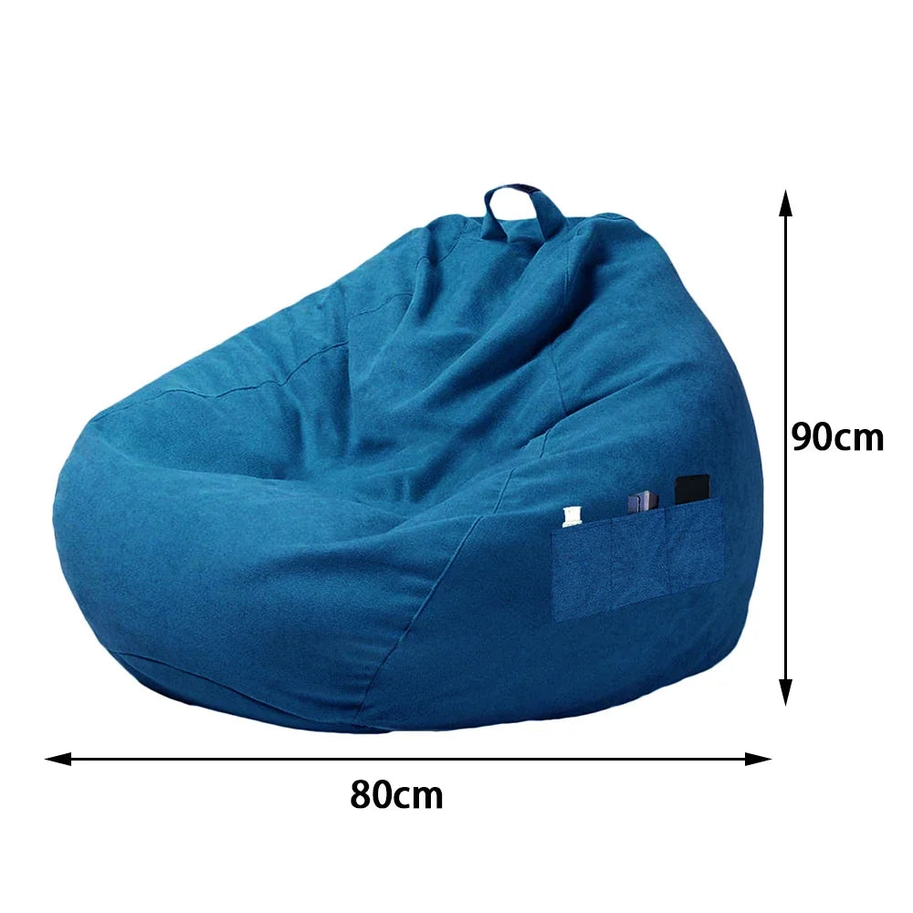 Bean Bag Chair Cover Soft Fluffy Fabric For Lazy Seat