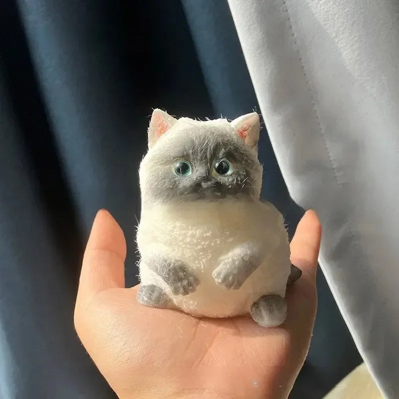 New Cute Chubby Cat Orange Soft Give Birthday Gifts To Girls and Kid Home Decor Ornaments Cats Bedroom Living Room Miniatures