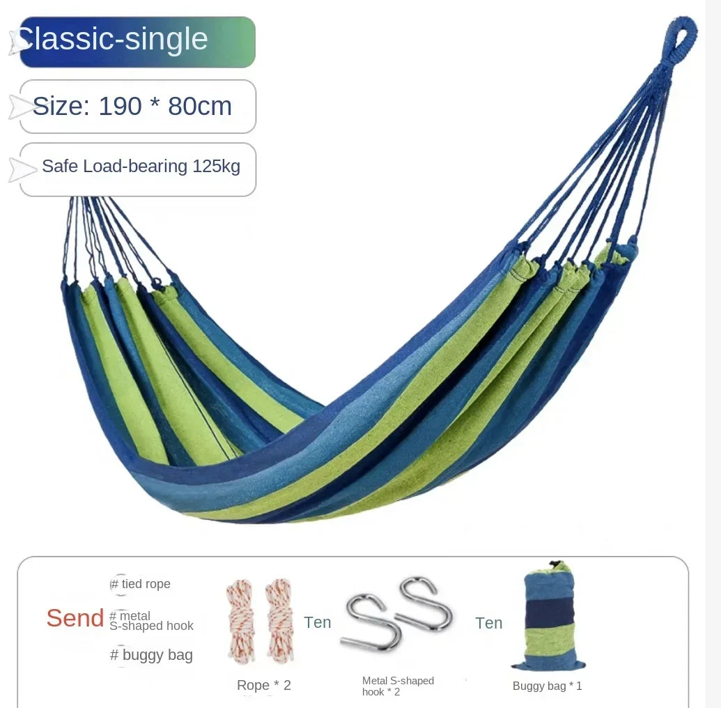 Thick Canvas Garden Swing Hammock Outdoor Hanging Chair