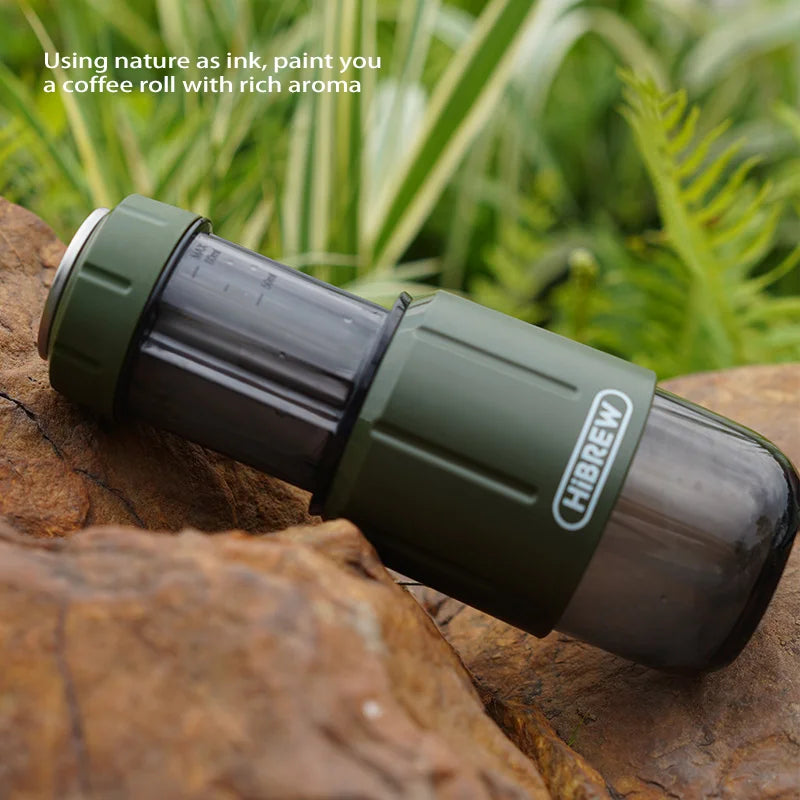 HiBREW 2 in 1 Portable Coffee Machine Hot/Cold Water Manual Espresso Maker For Capsule & Ground Hand Press Brewer H4D