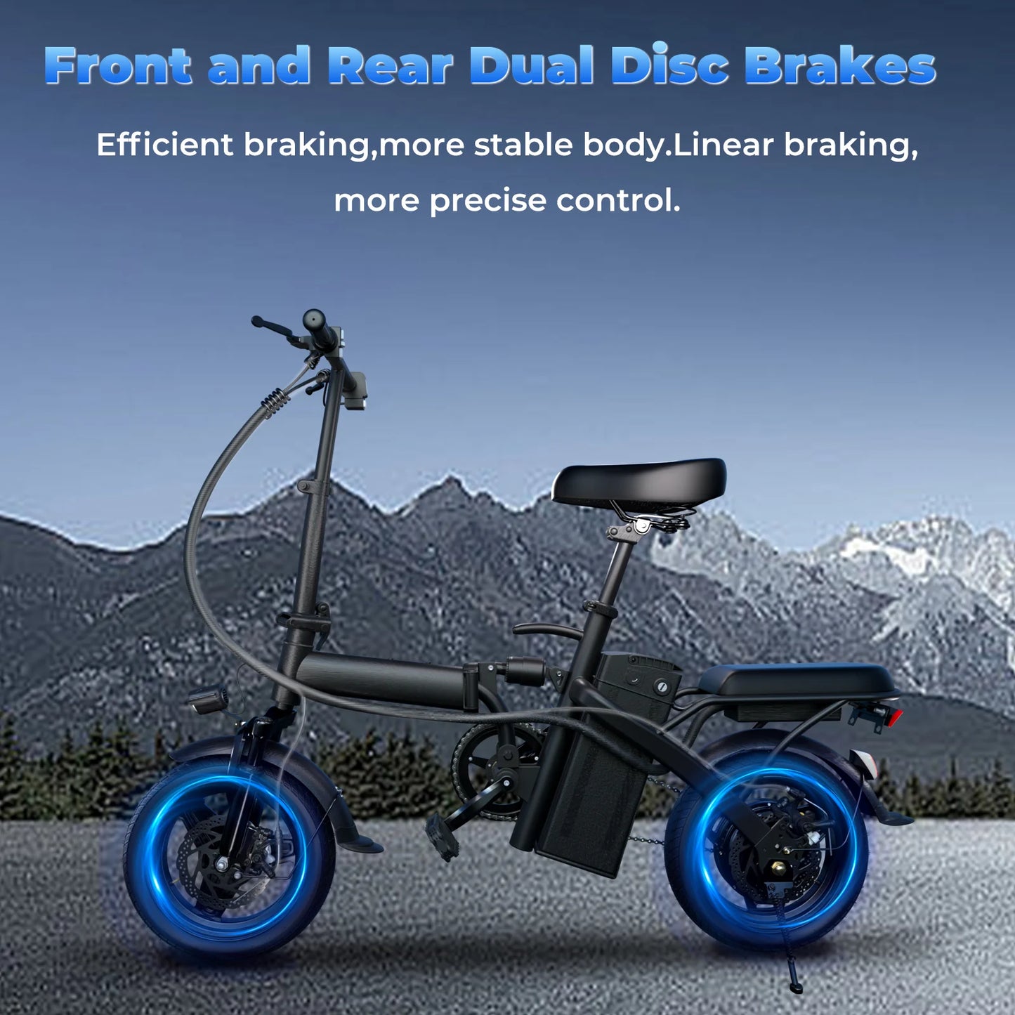 LELEKUAI 500W Folding Electric Bike 20 MPH With Battery