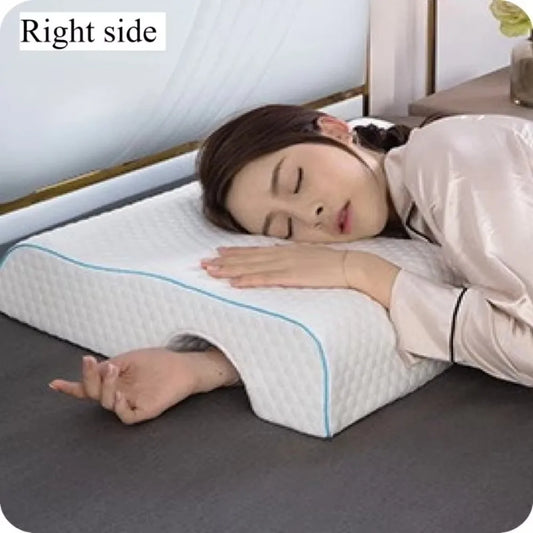 Left Right Arm Couple Pillow Orthopedic Memory Foam Protect Cervical Vertebra Release Arm Pain Pressure Pillow for Side Sleeper