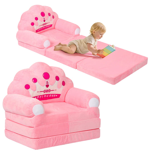 Foldable Kids Sofa Bed Seat Chair Foam Filled Reading Armchair