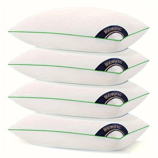 Set Of 4 Soft Comfort Pillows With 3D Microfibre Filling