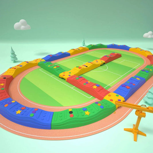 Kids Stepping Stones and Balance Beams Obstacle Course for Kids