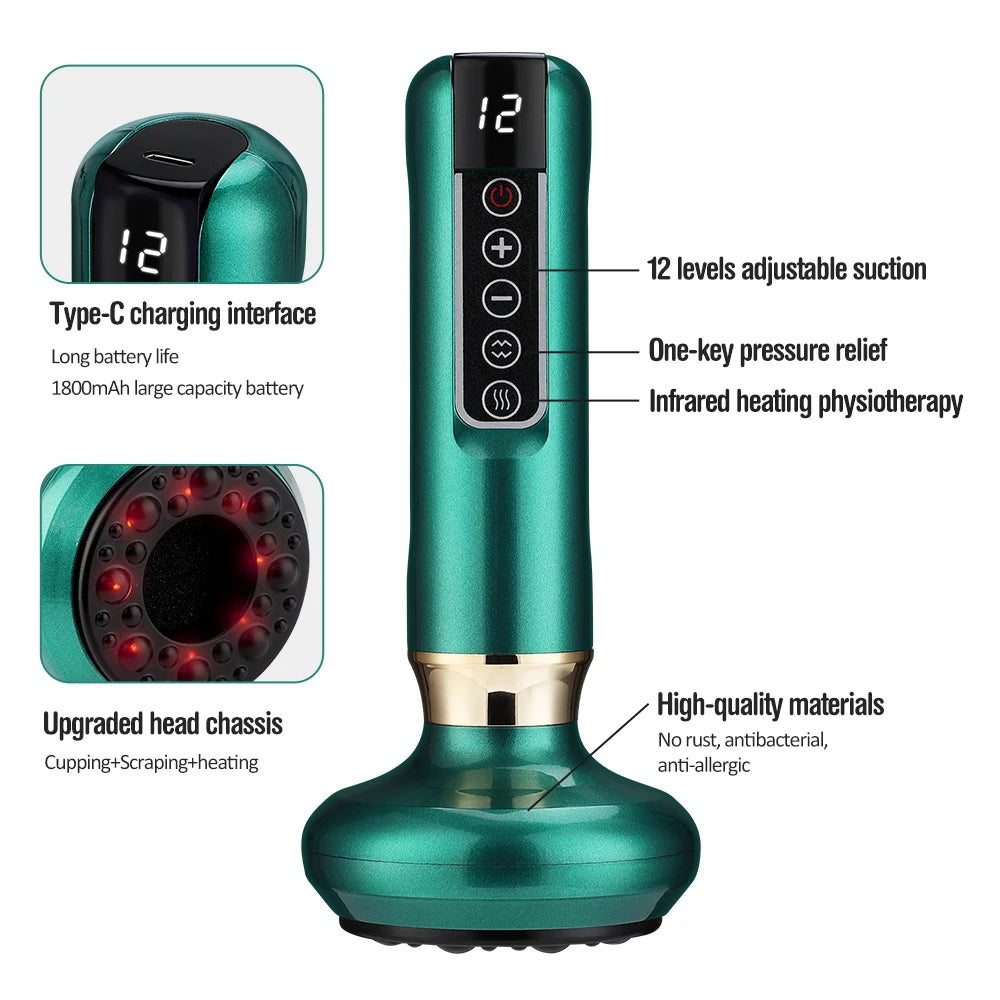 Electric Cupping Massager For Pain Relief And Muscle Therapy