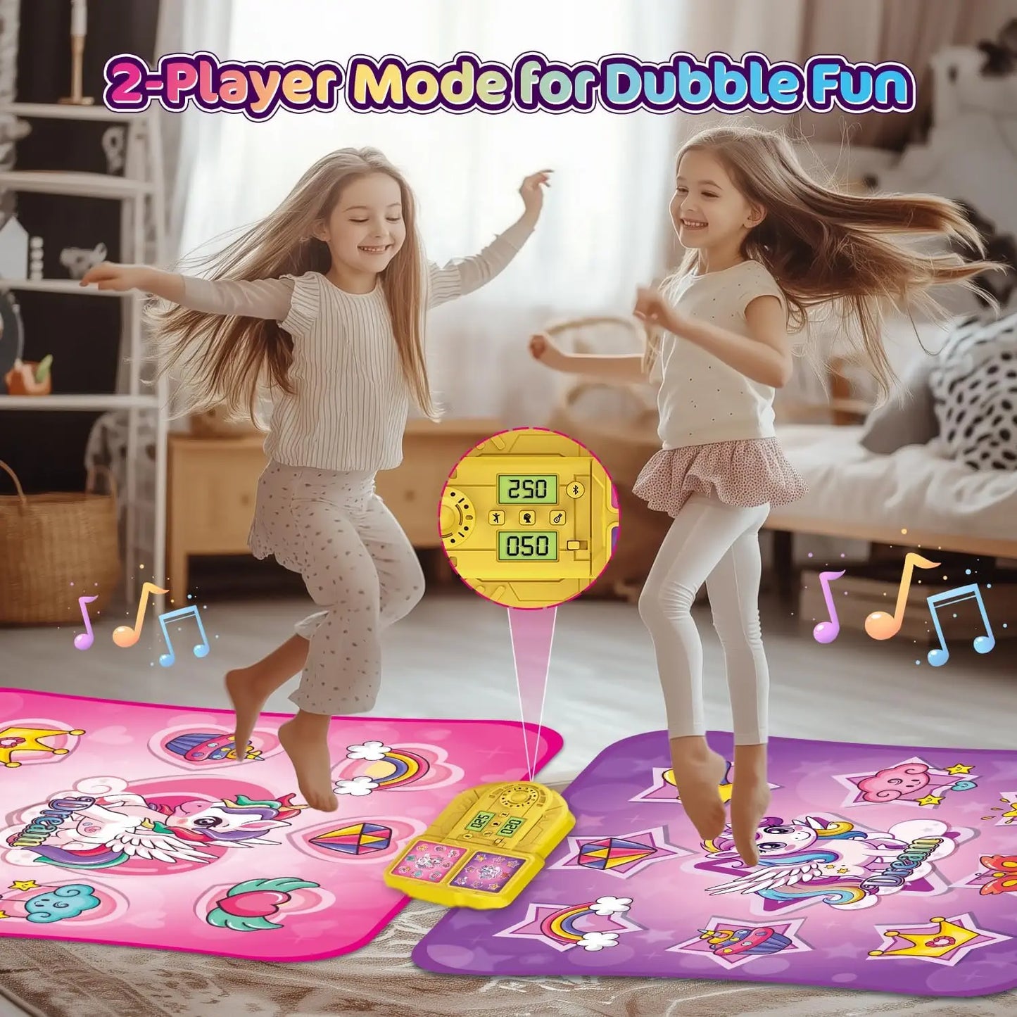 VATOS Unicorn Dance Mat Twin Pack 9 Level Dancing Game