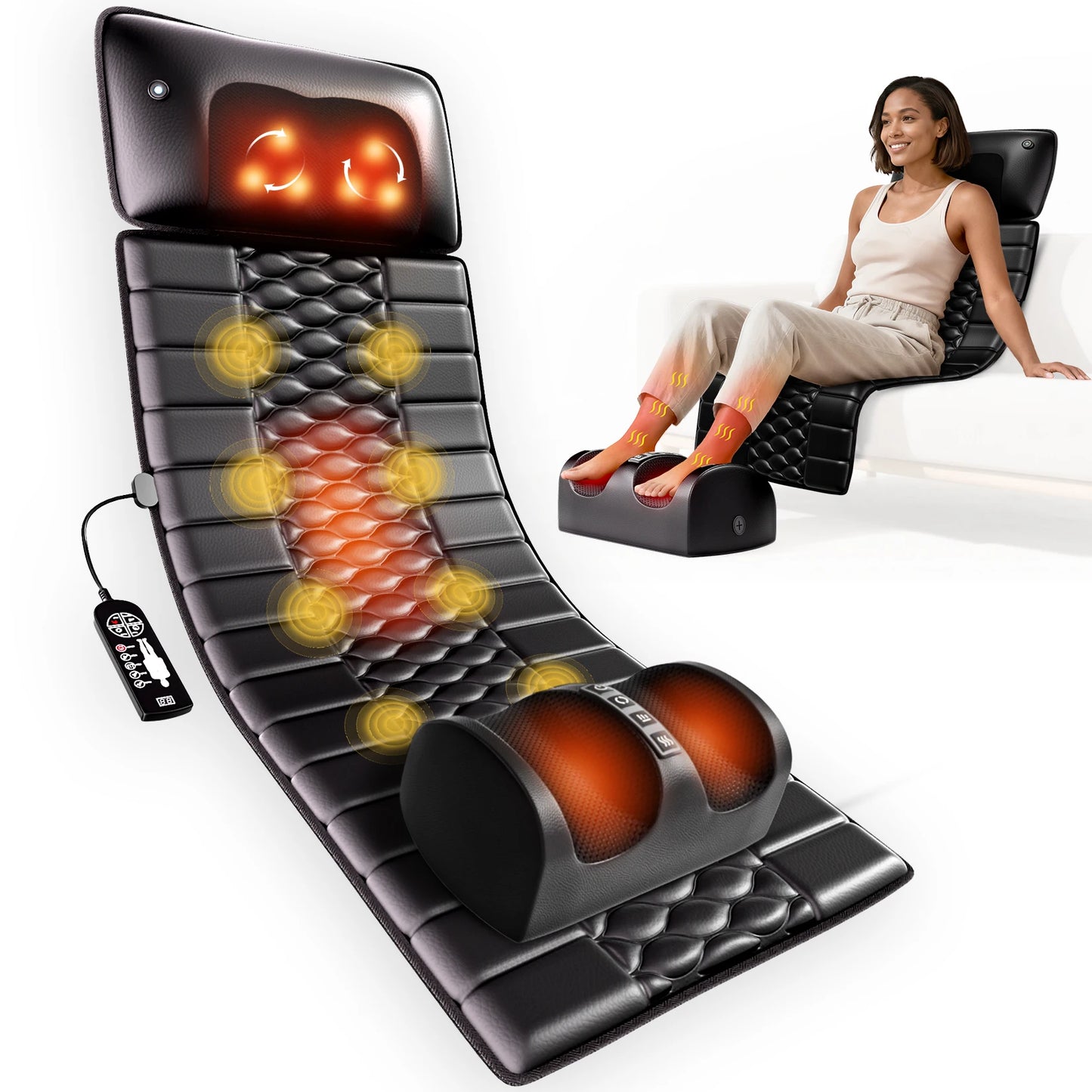 Shiatsu Full Body Heated Massage Mat, Supports Recovery, Reclaim Peace