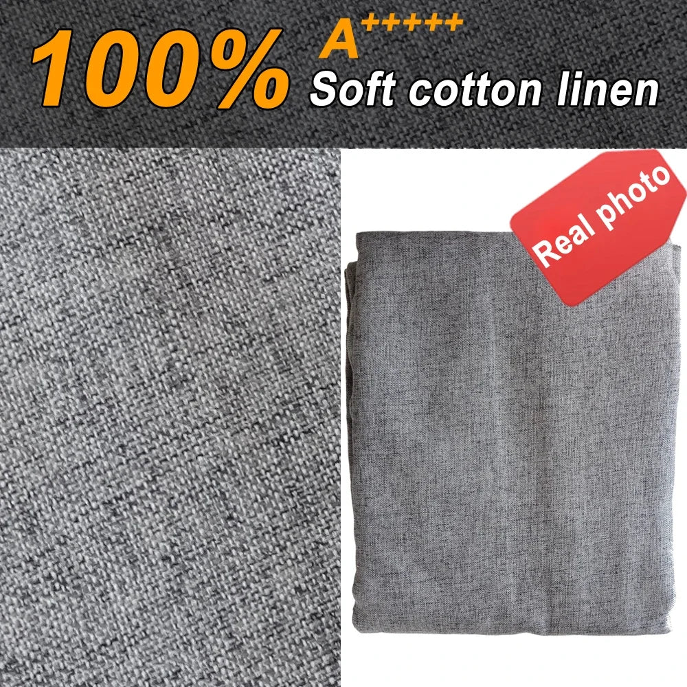 OTAUTAU Washable Linen Bean Bag Chair With Filling