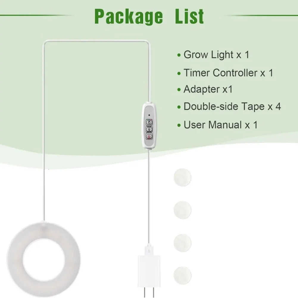 Shunmaii Full Spectrum LED Halo Plant Grow Light Dimmable