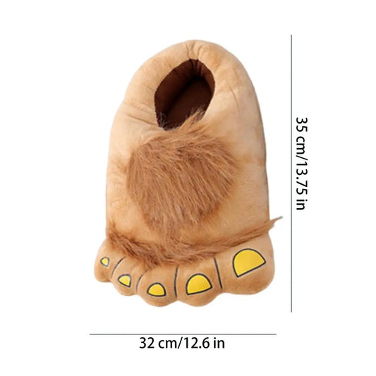 Foot Slippers Soft Big Feet Slippers Weird Slippers Anti-Slip Indoor House Shoes Large Foot Slippers for Winter Cold Days