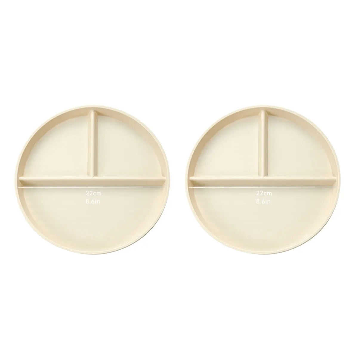 Round Plastic Divided Dinner Plate For Everyday Use