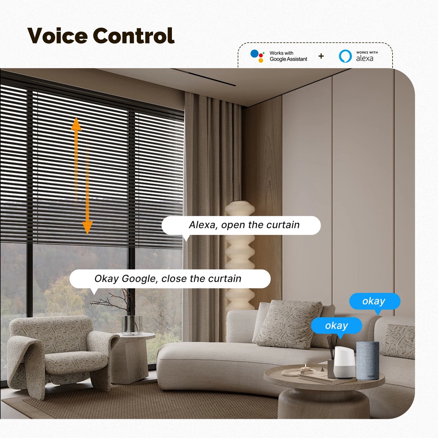 MOES Zigbee Chain Roller Blinds Smart Curtain Motor App Control