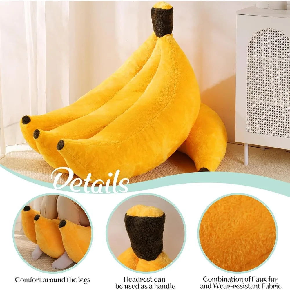 Banana Bean Bag Chair With Ottoman Convertible Lounger