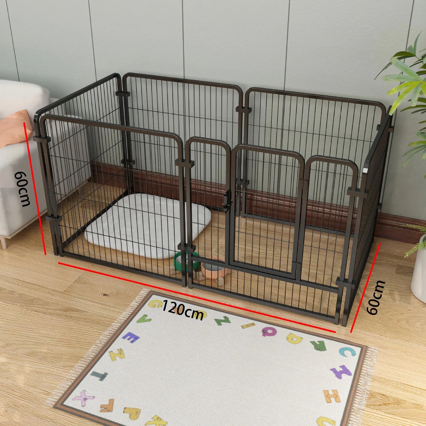 Dog Fence Playpen Foldable Kennel for Pets Four to Six