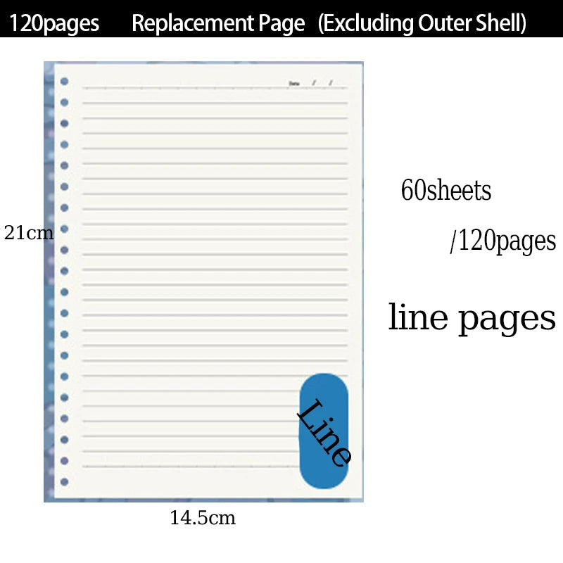 Journal Writing Detachable Cover Planner Diary Refillable
