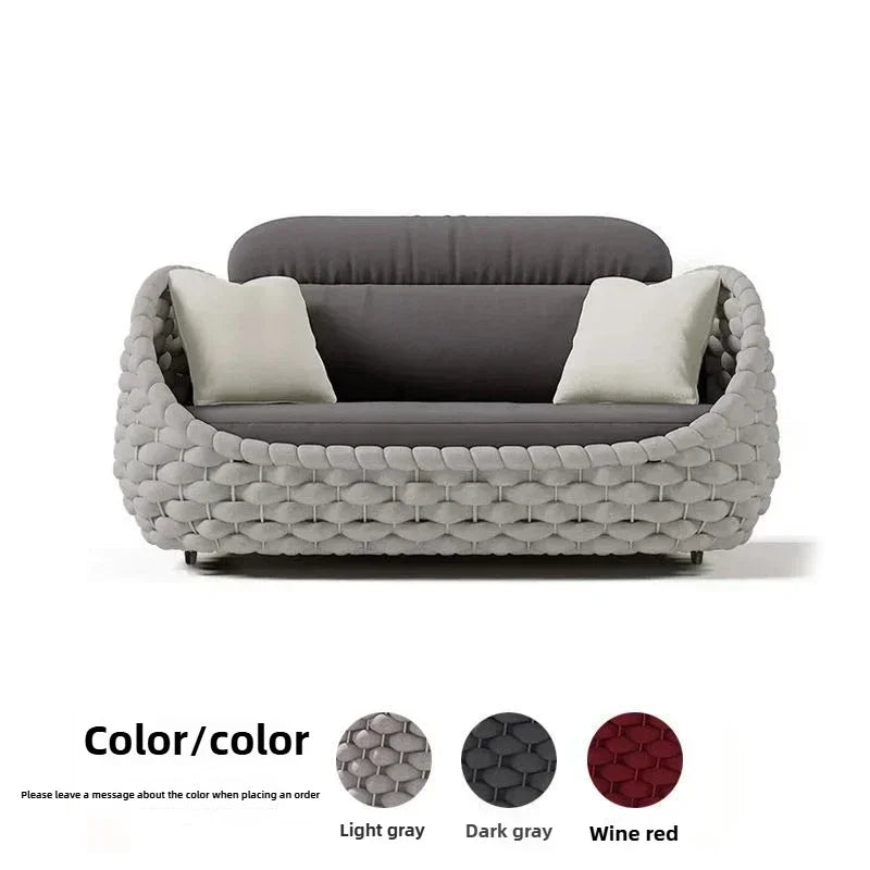 All Weather Rattan Outdoor Sofa Set For Villa Balcony Patio