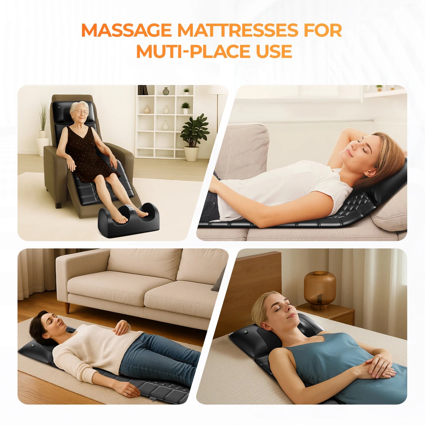 Shiatsu Full Body Heated Massage Mat, Supports Recovery, Reclaim Peace