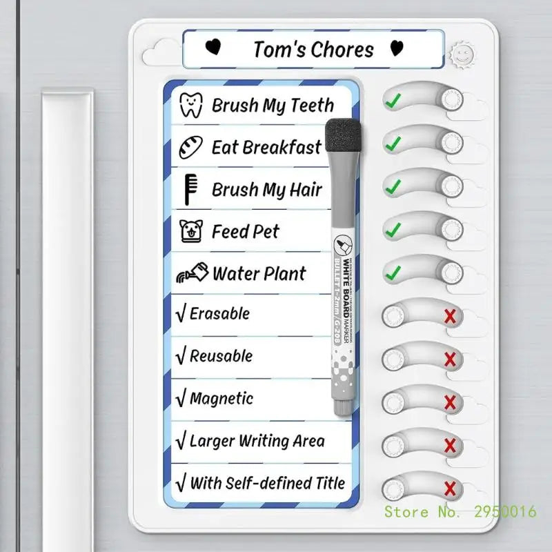 ADHD Erasable Sliding Chore Chart To Do List Routine Planner
