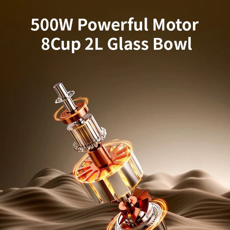 Guoheh Food Processor 350W Bi Level Blades 3 Speed Modes
