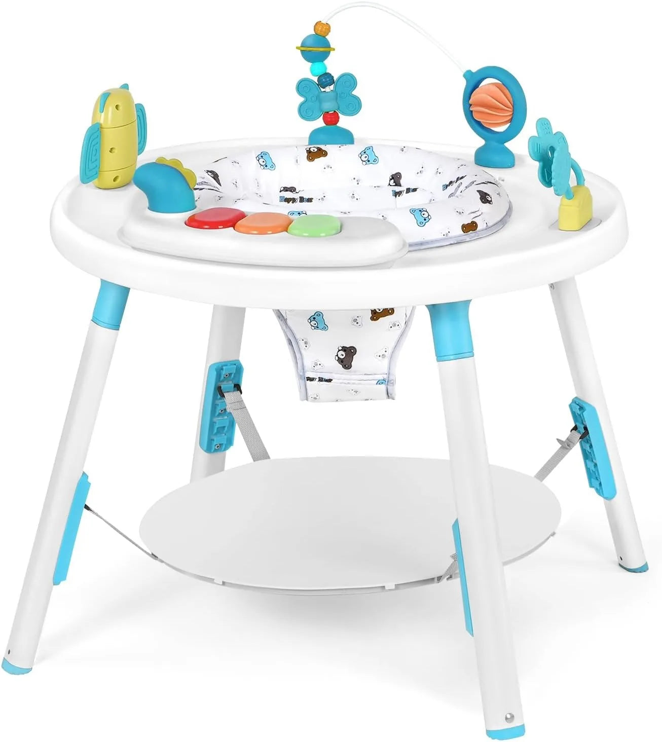 Baby activity center, 3-in-1 with detachable toys and 360 degree rotating seat, ideal for toddler development and entertainment