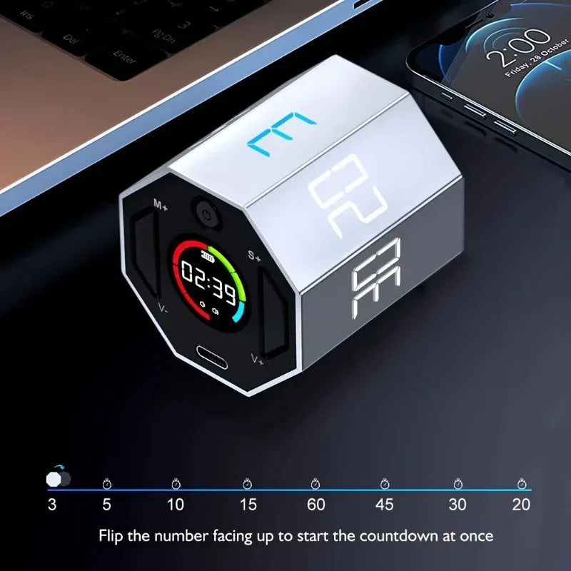 Magnetic Visual Timer With Flip Countdown