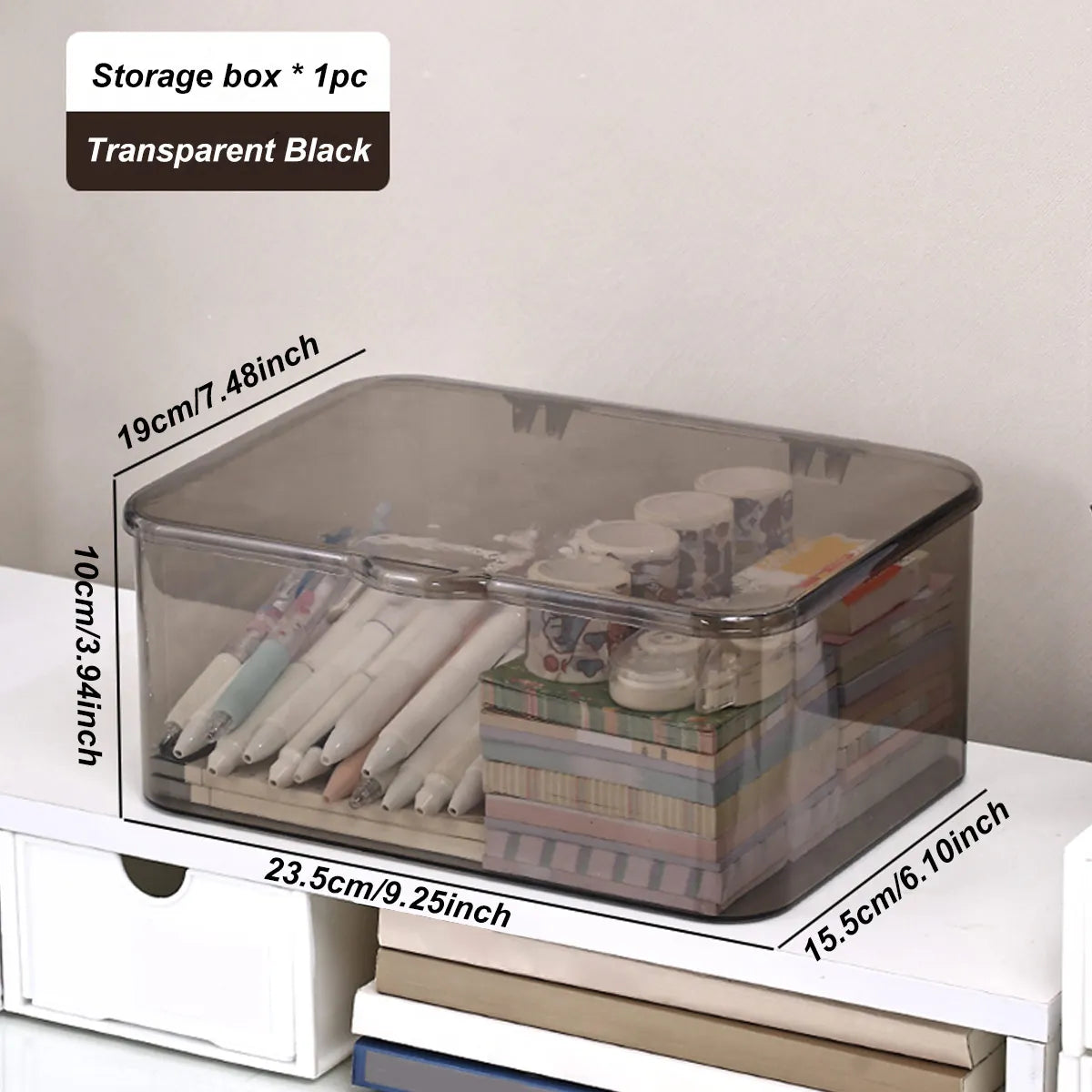 Durable Plastic Covered Storage Box with Latch and Secure Lid