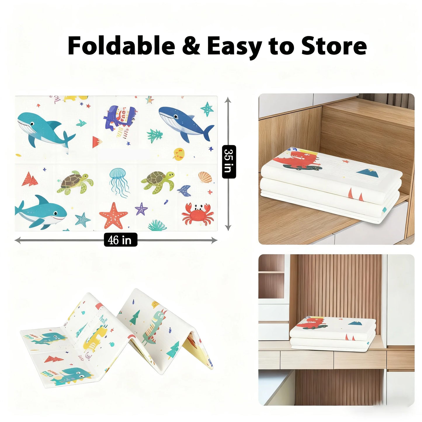 PA PA JIAN Premium Foldable Baby Play Mat XPE Foam