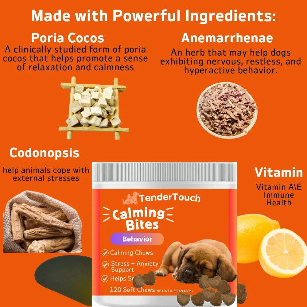 TenderTouch Calming Chews For Dogs Natural Anxiety Relief