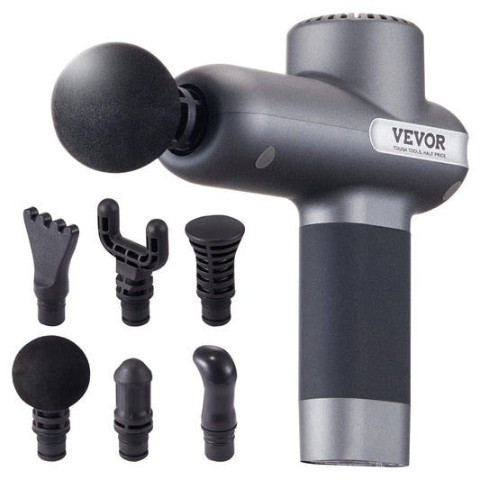 SucceBuy Massage Gun Percussion Therapy With 5 Speed Levels And 6 Heads