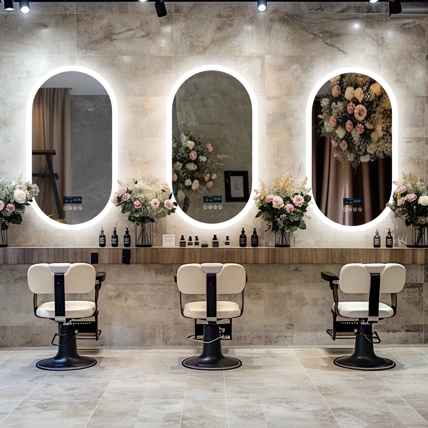 LUVODI Lighted Bluetooth Bathroom Mirror With LED Backlit Anti Fog