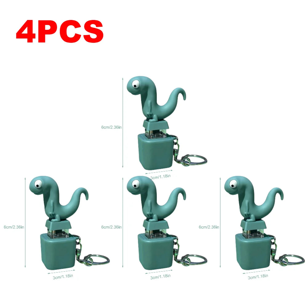 1-5PCS Lizard Fidget Keychain with LED Light & Squeeze Sound Funny Stress Relief Sensory Toy Rechargeable Keyring for Adult Kid