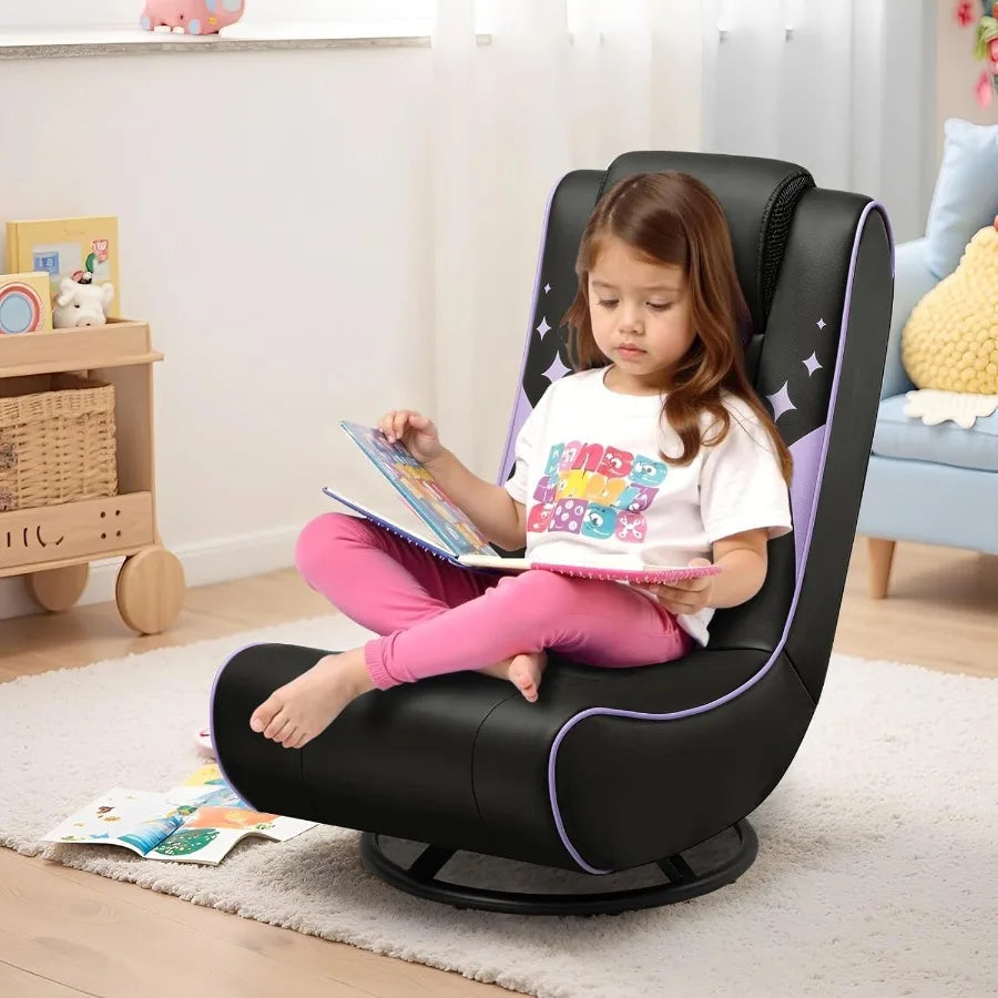 Foldable Swivel Floor Gaming Chair For Boys 360 Degree Rotation