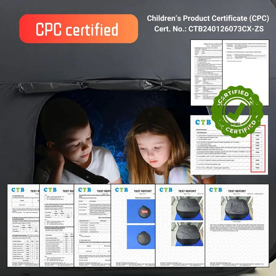 Kids and Adults CPC Certified Tent for Autism ADHD