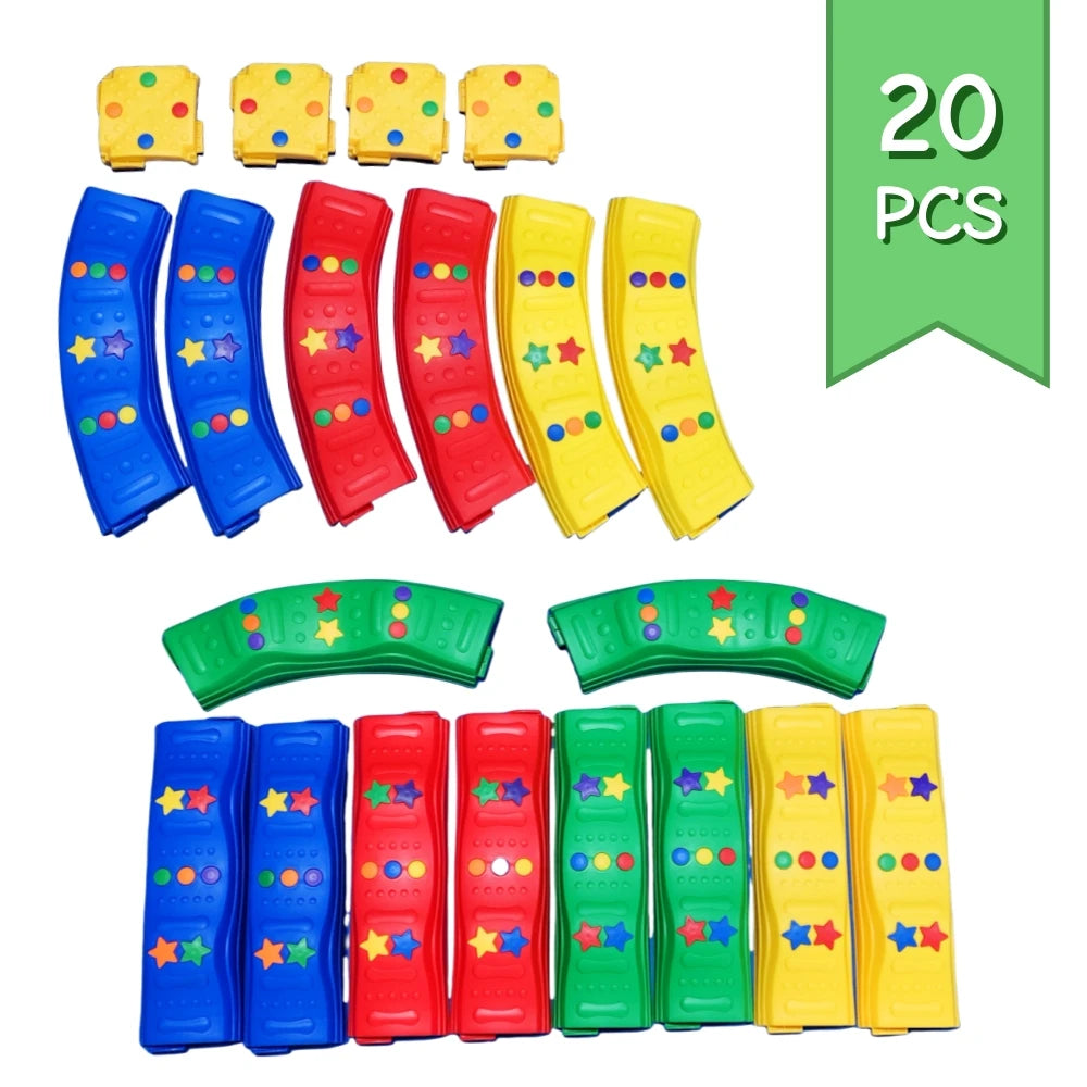Kids Stepping Stones And Balance Beams Obstacle Course Set