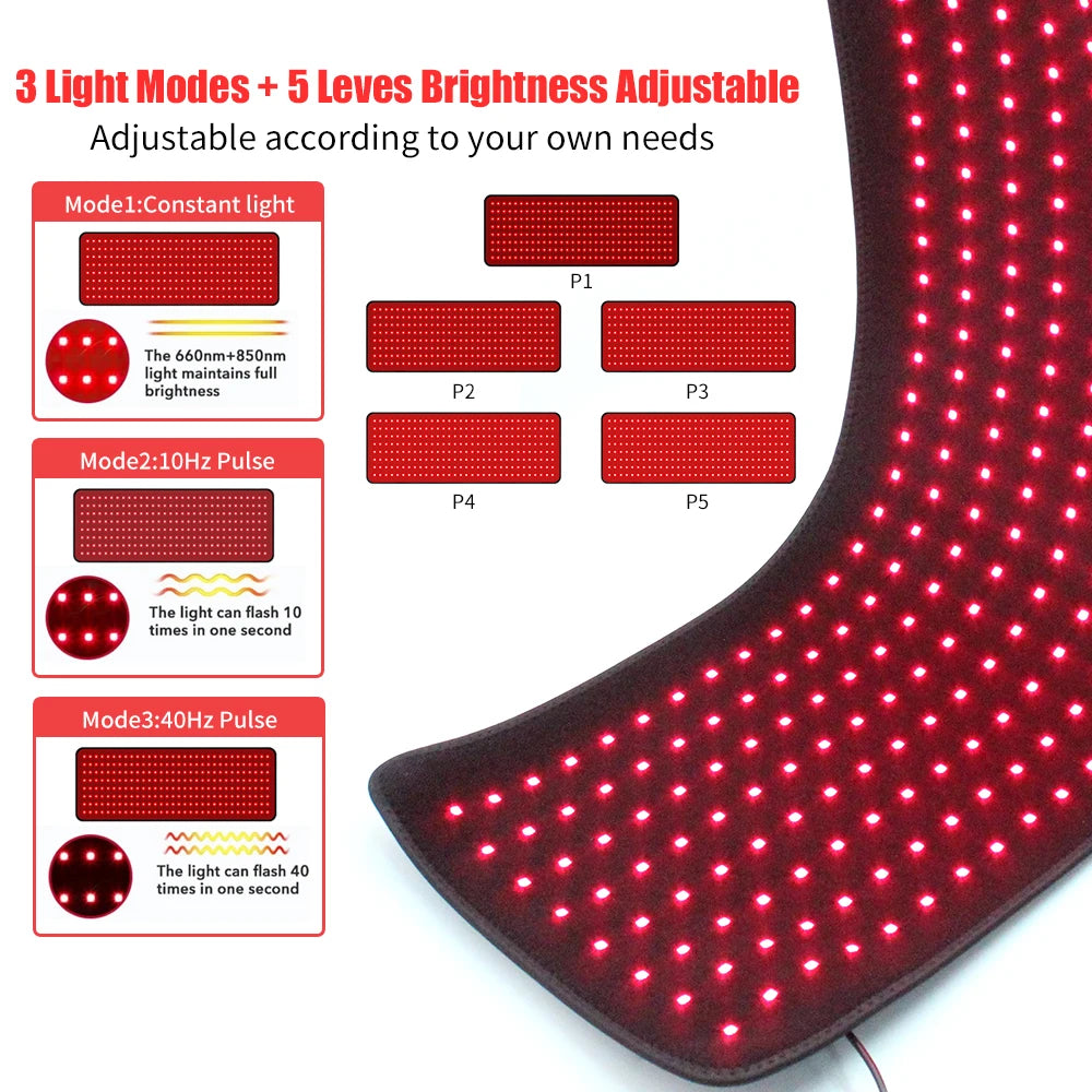Infrared Light Relaxation Pad Wrap Back Waist Shoulders