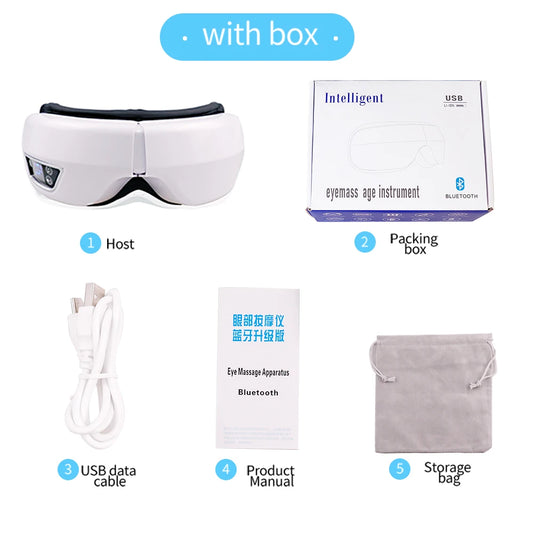 6D Smart Vibration Eye Massager Device For Eye Strain Relief