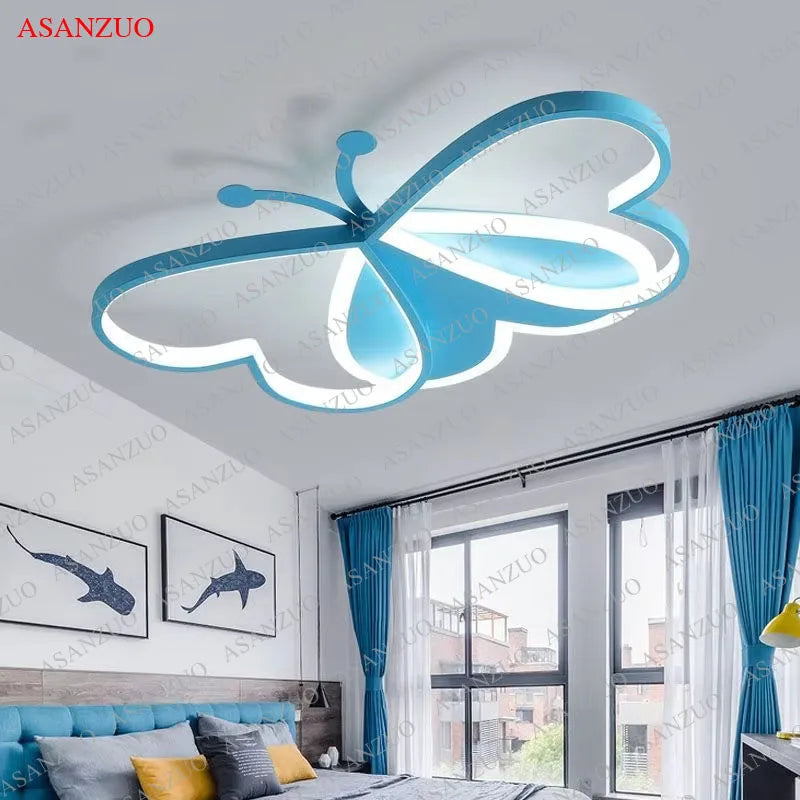 ASANZUO Butterfly Ceiling Light LED For Living Room Bedroom Study