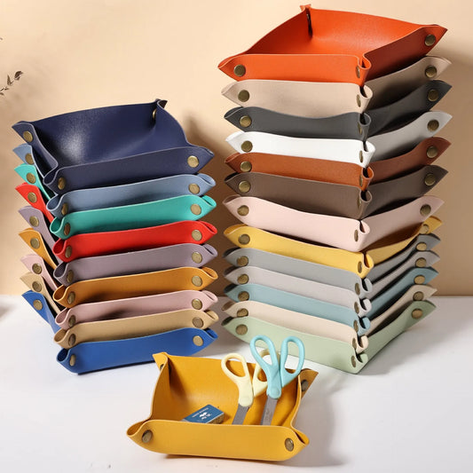 Nordic Style Leather Storage Box Organization