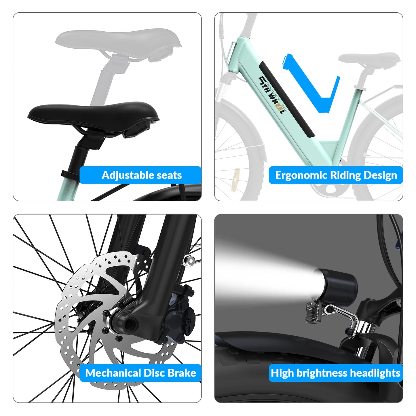 5TH WHEEL AB18 Electric Commuter Bike 700W Peak Motor