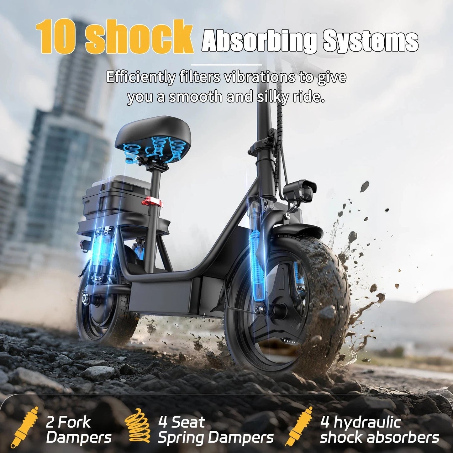UPlee GQ8 Electric Bike Folding For Adults 250W Motor 48V 15Ah