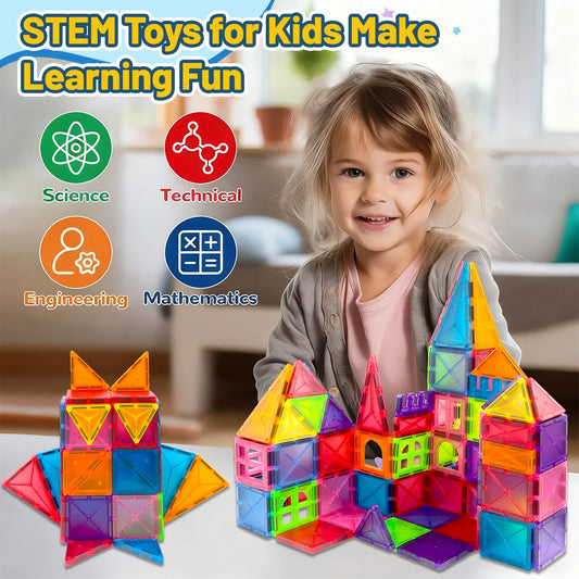 Magnetic Building Blocks Montessori Sensory Educational Toy