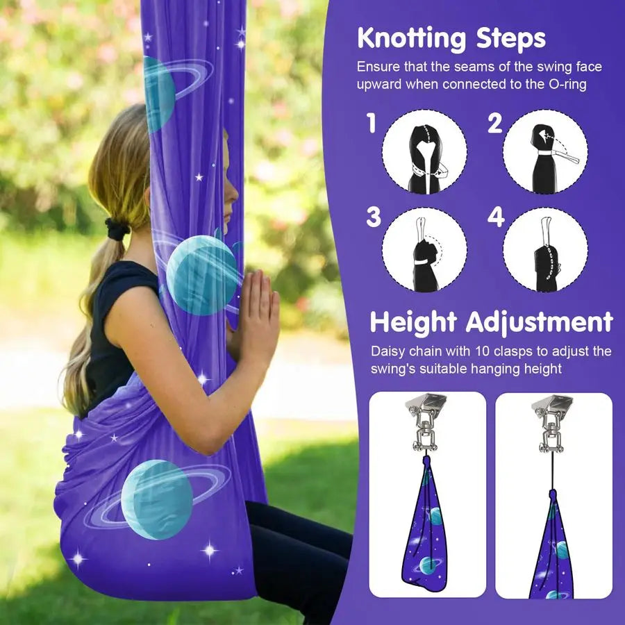 Sensory Swing Chair For Kids And Adults With 360 Swivel