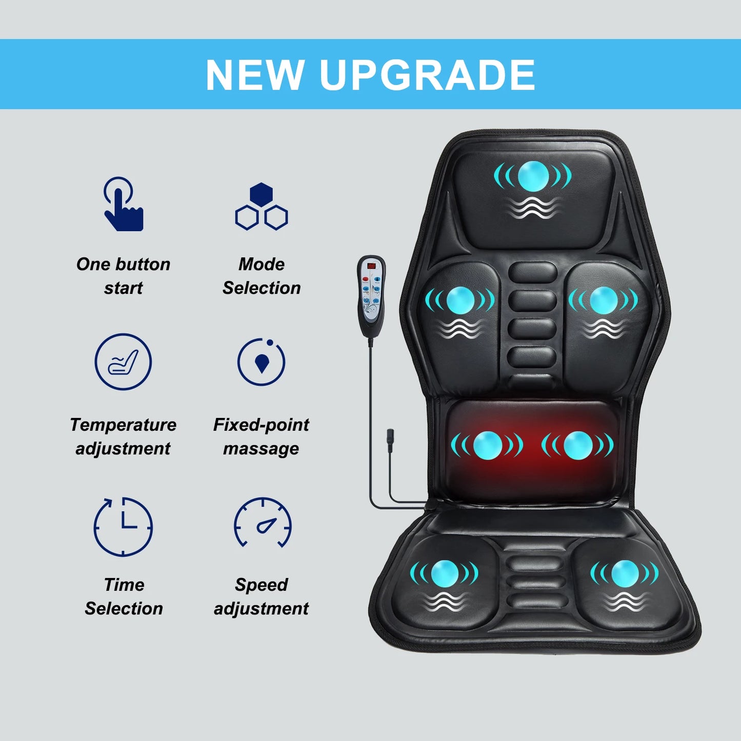 Homemassa Massage Chair Pad With Heat And 9 Modes